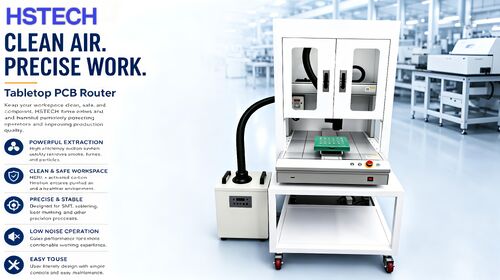 Latest company blogs about New Tabletop PCB Router with Integrated Fume Extraction – Precision, Safety, and Efficiency for SMT Workflows