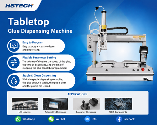 Latest company blogs about New HS-D4221 Tabletop Potting Machine Released for PCB, Automotive & Consumer Electronics Precision Gluing