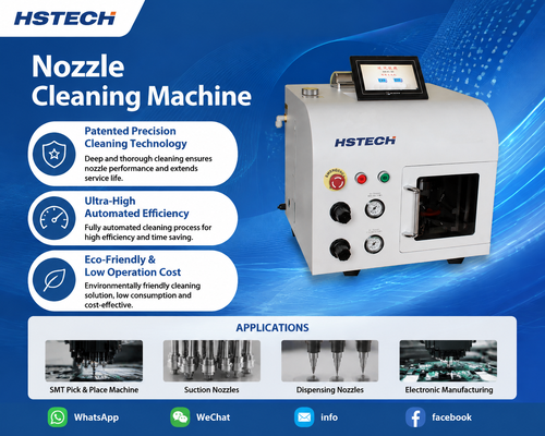 Latest company blogs about HSTECH HS-824 Automatic Nozzle Cleaner: Eco, Efficient & Damage-Free SMT Maintenance Equipment