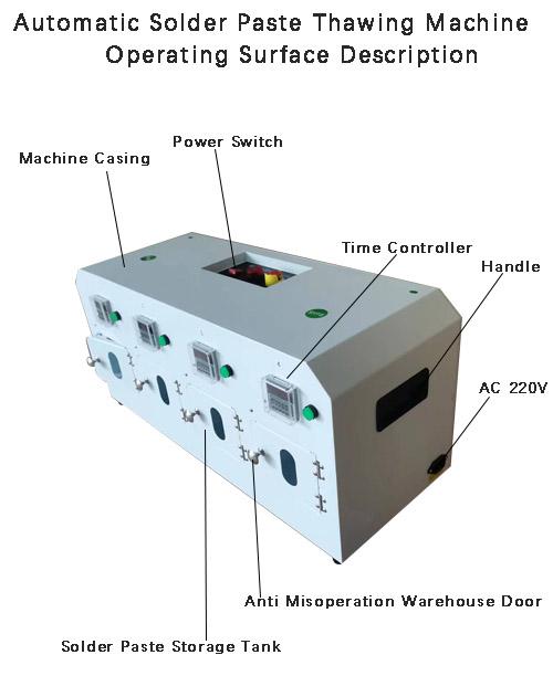 Multiple Temperature Tanks Automatic Solder Paste Thawing Machine with 250G/500G Solder Paste