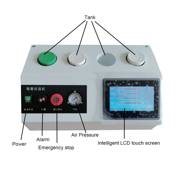 LCD Touch Solder Paste Machine Automatic Solder Paste Thawing Machine With Steel Plate Spray Paint