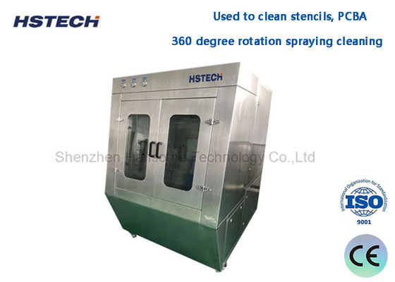 28KW PCB Ultrasonic Stencil Cleaner Hot Air Drying Stepper Motor Control Water-Based Stencil Cleaner