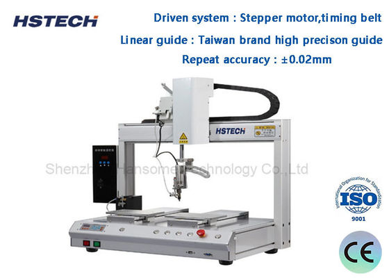 Good price Heating Control PCB Soldering Robot Machine 0.6 To 1.0mm Solder Wire Compatible 5Axis Automatic Soldering Machine online