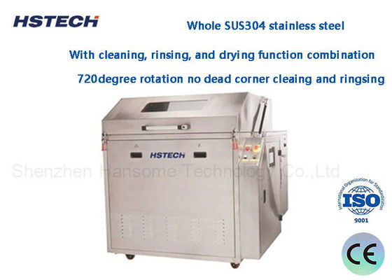 Good price PLC Control Aqueous Auto SMT Wave Solder Pallets Condenser Spraying Cleaner HS-630 online