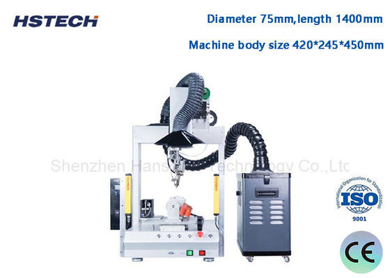 Good price Single Tip Desktop Auto Soldering Robot With Smog Cleaner Installation online