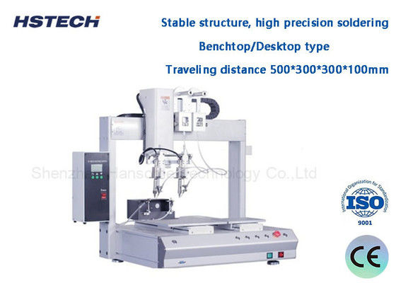 Good price Dual Working Station Soldering Automatic PCB Soldering Robot Single Tip for PCB Assembly online