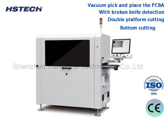 Good price Double Platform Cutting With Broken Knife Detection Inline PCBA Router Machine HS-ARX-811 online