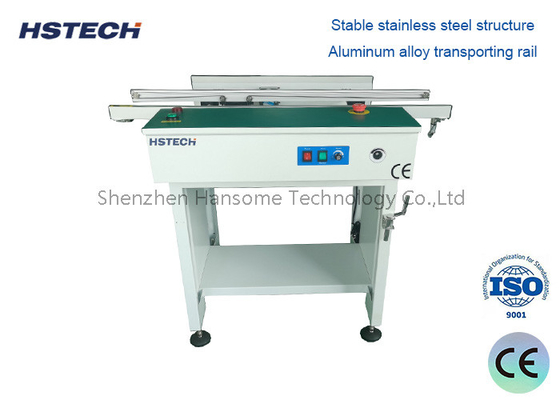 Good price Stainless Steel Manual Hand Crank ESD Belt LED Button Width Adjustment PCB Transporting Conveyor online
