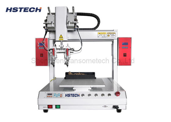 Dual Head Automated Soldering Equipment 400mm Moving Range Timing Belt Single Platform