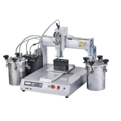 Good price Text Screen PLC Glue Dispensing Machine with 4 Rotary Stations and ±0.02mm Repeat Accuracy for LED Bulb Glue Dispensing online