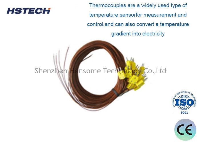 Thermocouple with Connector, 0-700°C Use Temp, WRE E, Ceramic/Plastic
