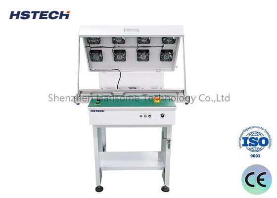 Good price Smooth Running Anti Static Flat Belt SMT Cooling Conveyor With Cooling Fans And Towerlight online