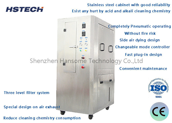 Good price Side Air Dying Design Good Reliability Stainless Steel CabinetPneumatic SMT Stencil Cleaner online