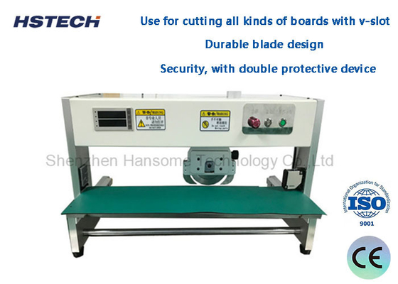 Good price 400mm Length PCB Board Cutting Machine Circular Blade Moving Low Force Stress online