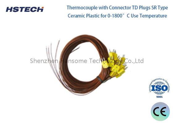 Good price PtRh13-pT WRB R Thermocouple with Connector TD Plugs SR Type Ceramic Plastic for 0-1600 deg C Temperature online