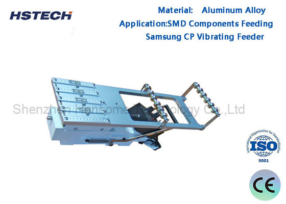 Good price Aluminum Alloy Samsung CP Vibrating Feeder 4 Tube Width 100mm 24V Long Lifespan online