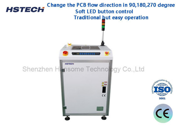 Good price Soft LED Button Control Top Side Safety Transparent Cover PCB Turning Board Handling Machine HS-SZ460 online