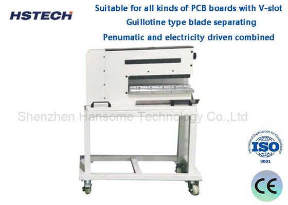 Good price Pneumatically Driven V-CUT PCB Separator 40mm Height Pneumatic PCB Depanelizer online