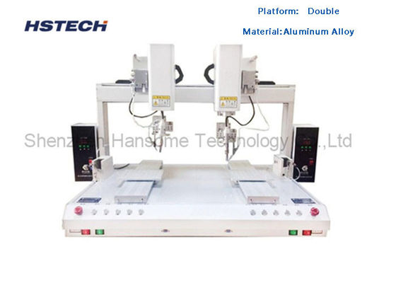 Good price Automatic Precision Soldering Robot 8 Axis Dual Table Dual Head Robotic Soldering Machine HS-DH800 online