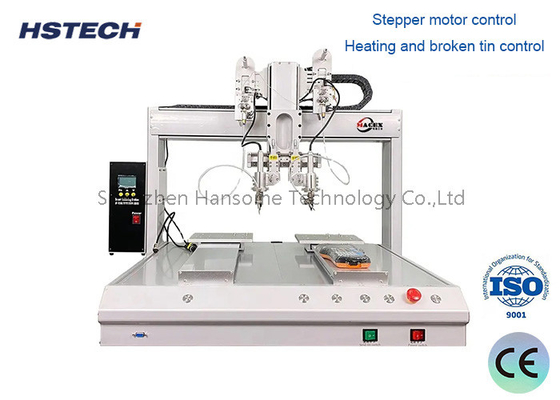Good price Dual Platform Dual Soldering Heads 4Axis Automatic Soldering Robot With X/Y/Z and R Rotation Moving online