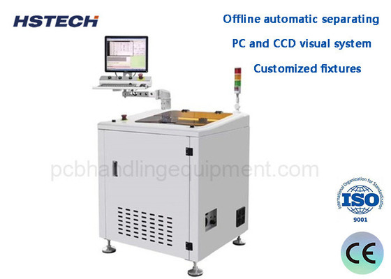Good price PC And CCD Visual System Customized Fixtures Offline Automatic Separating Offline PCBA Depaneling Router HS-AR-7 online