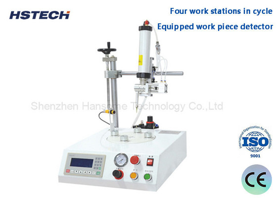 Good price Four Work Stations In Cycle Equipped Work Piece Detector LED Bulb Glue Dispenser HS-BD4 online