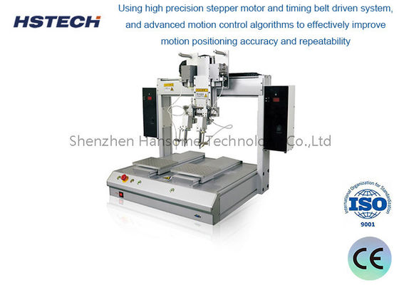 Good price High Precision 4 Axis Automatic Soldering Robot with Hiwin Linear Guide and Automatic Cleaning Function online