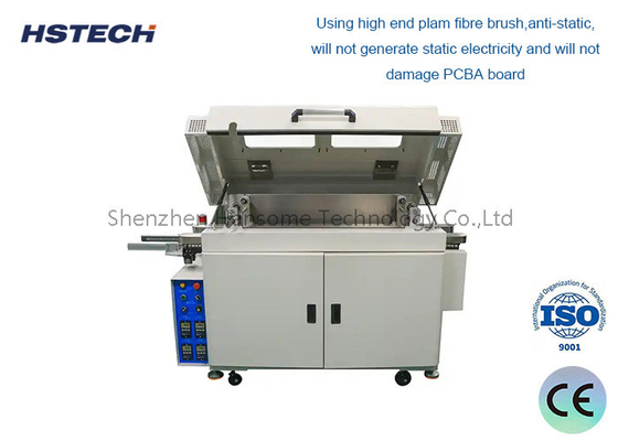 Good price Adhesive Roller and Disc Brush Single Side PCB Surface Cleaning Equipment for PCBA Boards online