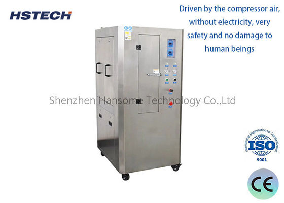 Good price Pneumatic SMT Stencil Cleaner Side Air Drying Stainless Steel Cabinet Solder Paste Stencil Cleaning online