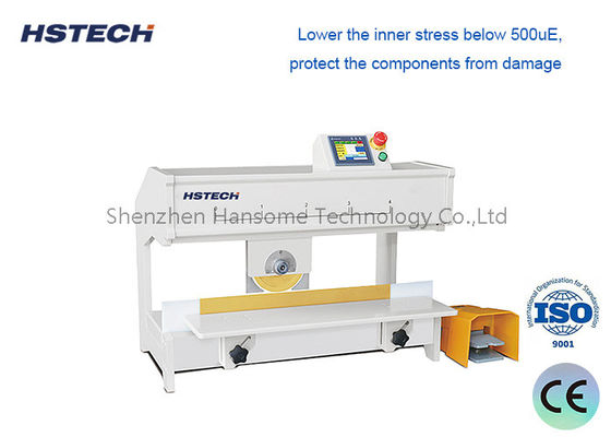 Good price Aluminum Alloy Touch Screen V-cut PCB Separator with MITSUBISHI PLC for SMT Depaneling online