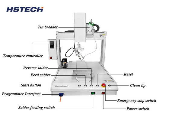 Good price Double Soldering Head Automatic Soldering Robot with Max 300mm/s X/Y/Z Moving Speed online