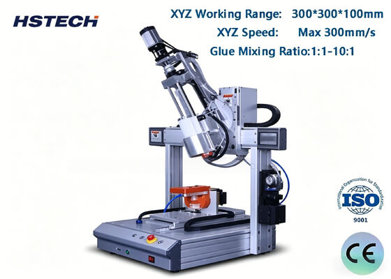 Good price 4 Axis AB Glue Dispensing Machine ±0.02mm Precision 300 300 100 Stroke 1 1 to 10 1 Mixing Ratio online