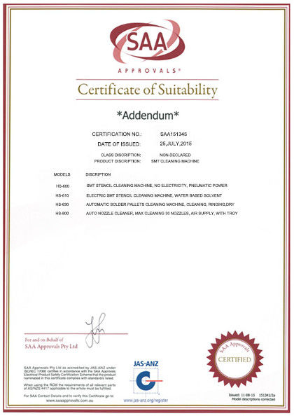 China Shenzhen Hansome Technology Co., Ltd. Certification